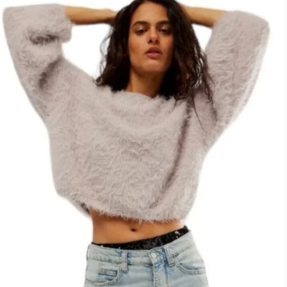Free People Flurry Sweater in Lilac Frost - Picture 1 of 9